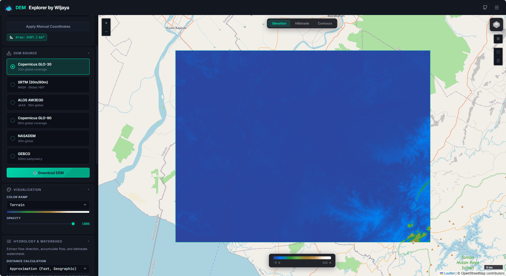 DEM Explorer Web App